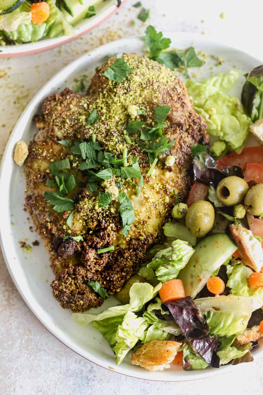 Air Fryer Pistachio Crusted Chicken