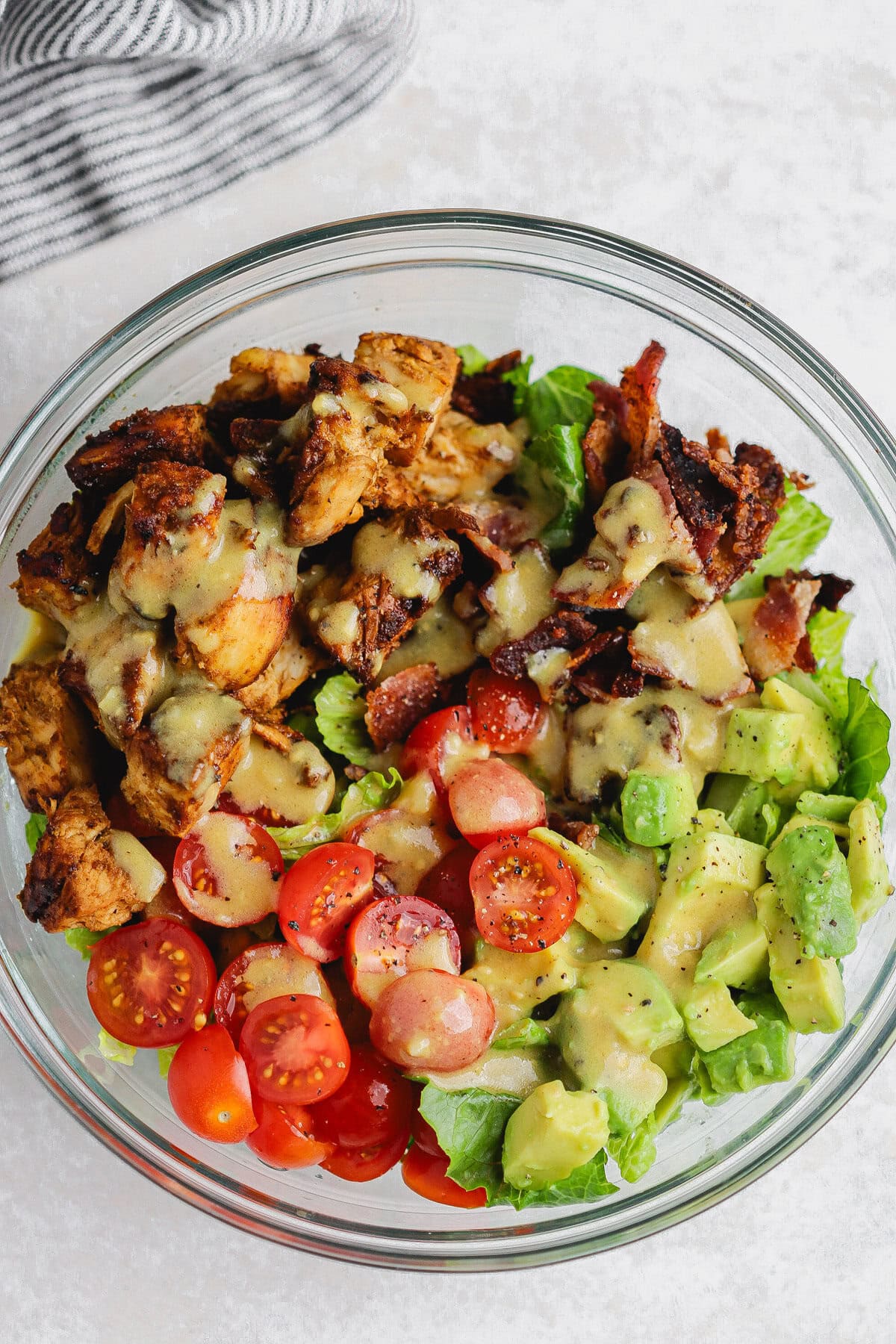 salad ingredients in a bowl