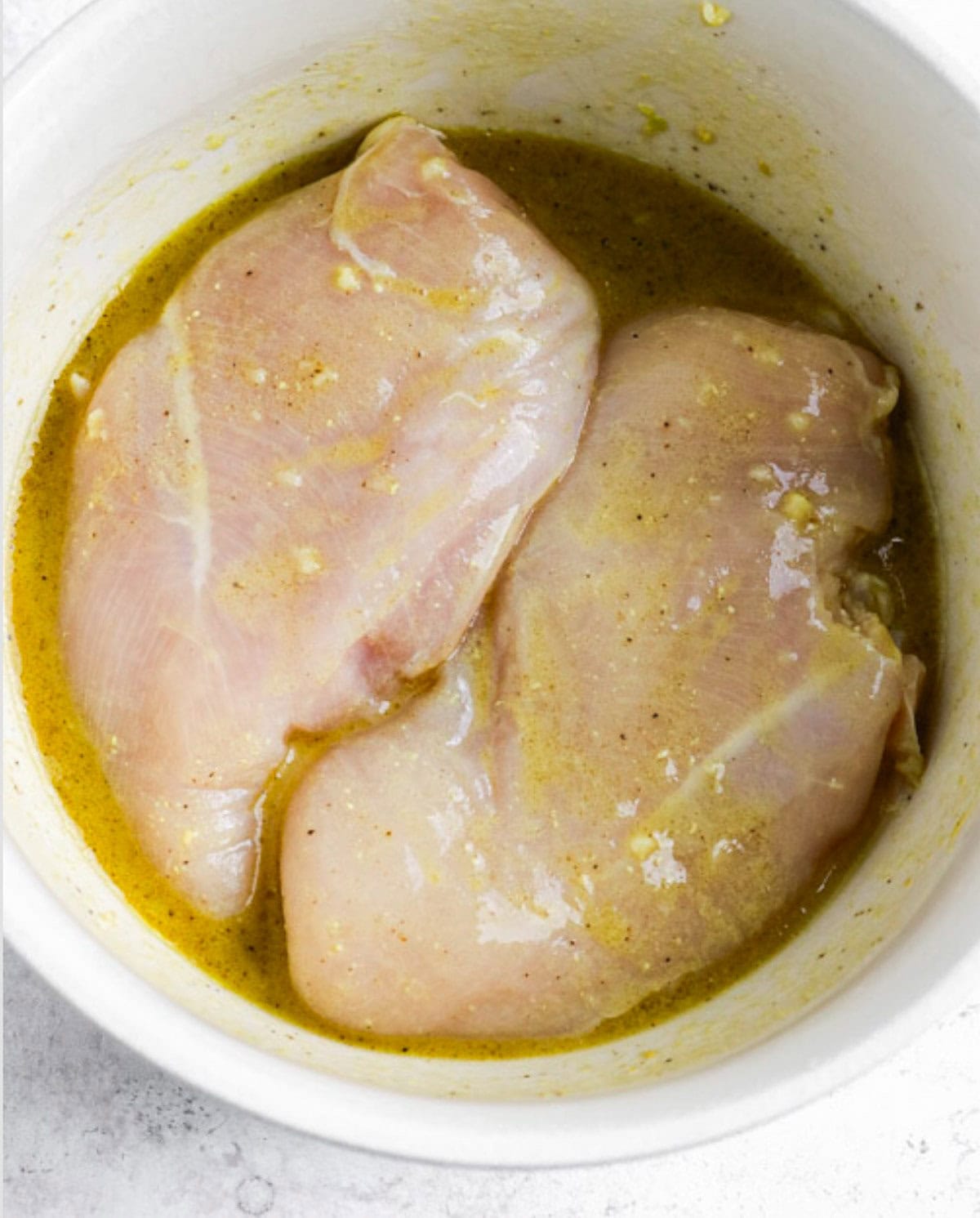 chicken breast marinated in a lemon and dijon mustard dressing